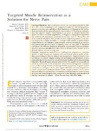 Targeted Muscle Reinnervation as a solution for nerve pain