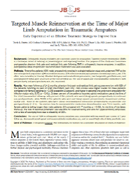 Targeted Muscle Reinnervation at the time of major limb amputation in traumatic amputees